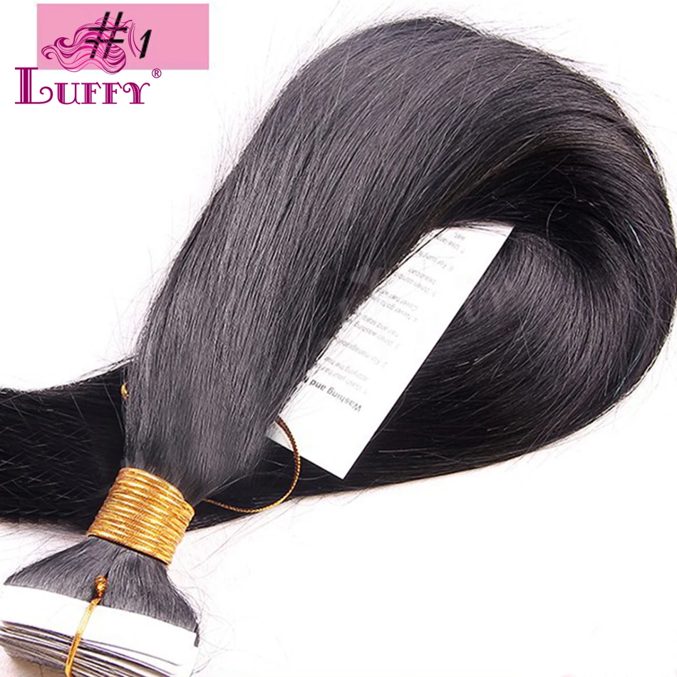 100 Unprocessed Indian Remy Human Hair PU Tape Hair Skin Weft Virgin