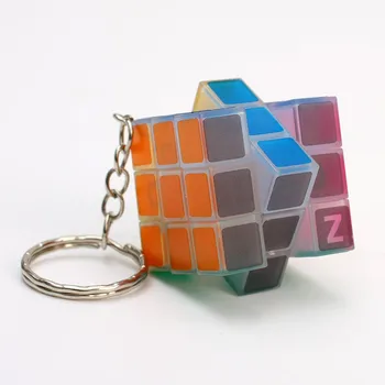 

3x3x3 Mini Pocket Magic Cube Keychain Pendant Speed Puzzle Magic Cube Glow in the Dark Puzzle Toys Backpack Car Decor Pendant
