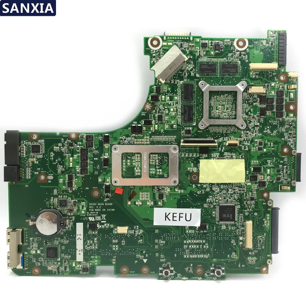 KEFU N53SV محمول اللوحة الأم ل ASUS N53SV N53SN N53SM N53S N53 اللوحة الأصلية 100% اختبار GT550M-2GB