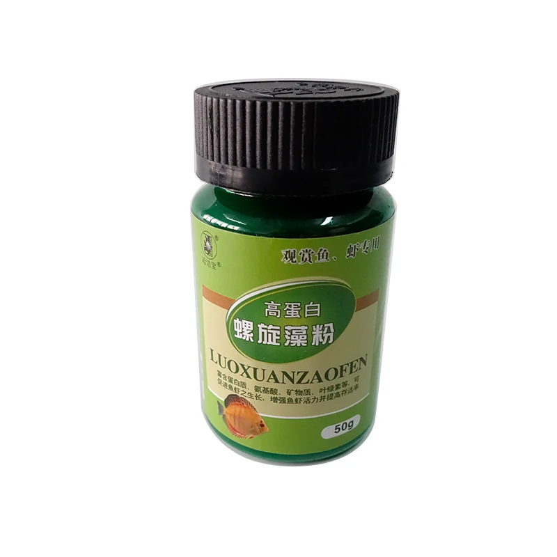 Ornamental Shrimp Open Feed Algae Fish Forages Spirulina Powder bottle Healthy Ocean Nutrition Food 100/50g|Кормушки| |