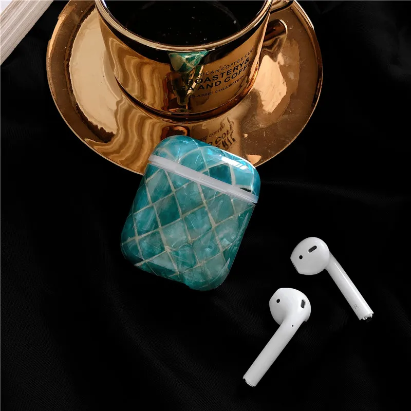 Рыбий чешуя PC жесткий защитный чехол для Apple Airpods 1 2 зарядная коробка Bluetooth наушники разноцветный чехол