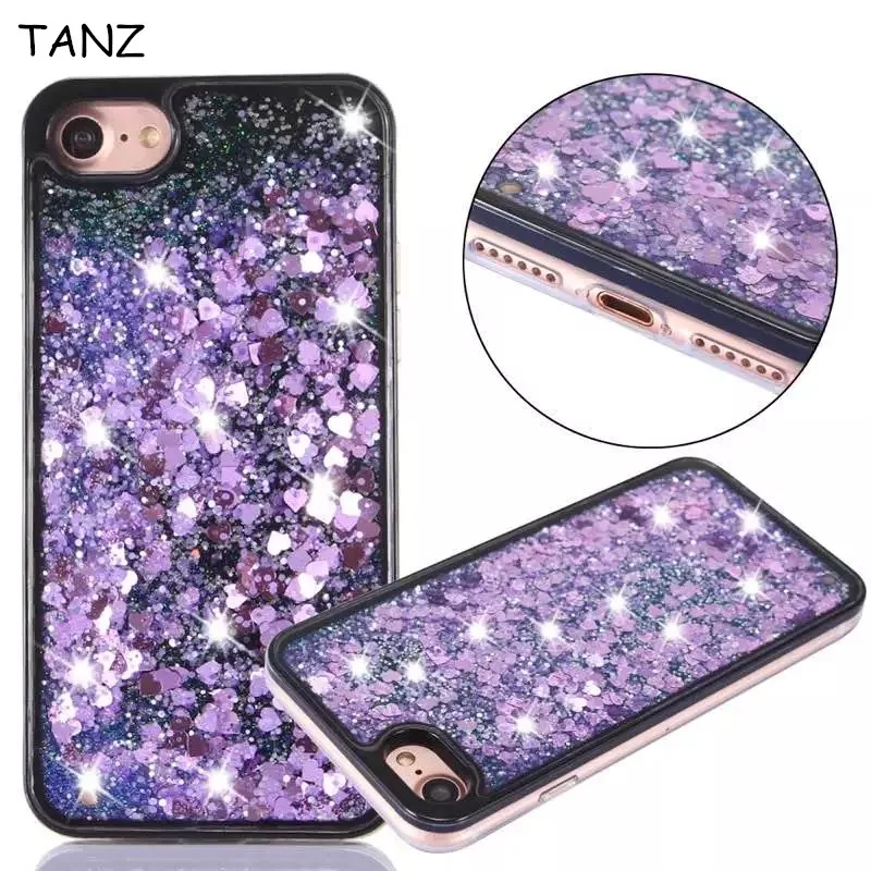 Liquid Glitter meteor sand sequins Colorful Dynamic Transparent Mobile Phone cases For iphone 5 XR 6 6S 7 8 X XS Max plus |