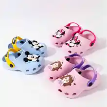 Детские пляжные сандалии; коллекция года; летние сандалии с рисунком для девочек и мальчиков; Детские прозрачные тапочки из ПВХ; нескользящая пляжная обувь