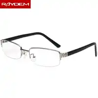 2018 New Cheap blue light blocking Optical glasses half-rim Alloy Finished Myopia glasses Men Women shortsighted Eyeglasses