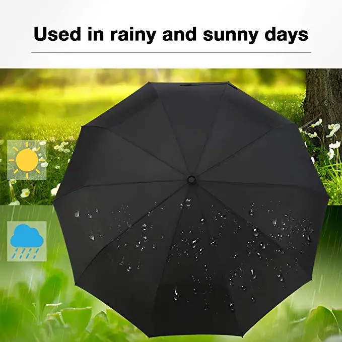 Yesello складной зонт от дождя для женщин и мужчин, Большой ветрозащитный зонт от солнца с черным покрытием, подарки, автоматический зонт для бизнесменов