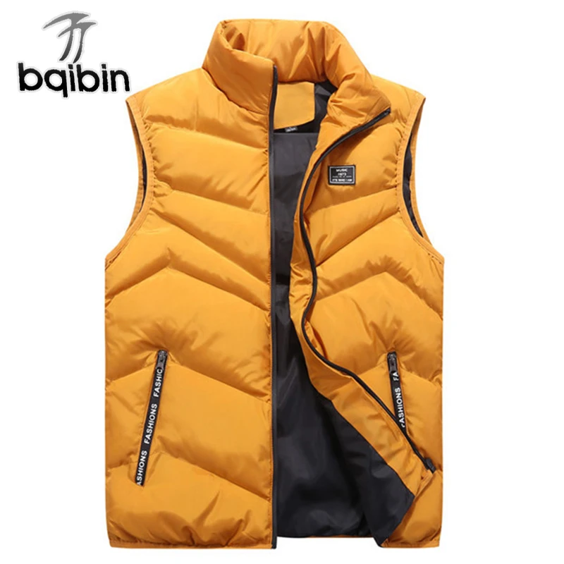 

New 2019 Men's Spring/Winter Vest Men Sleeveless Jackets Male Waistcoat Man Padded/Down Vests Mens Warm Vest Coat