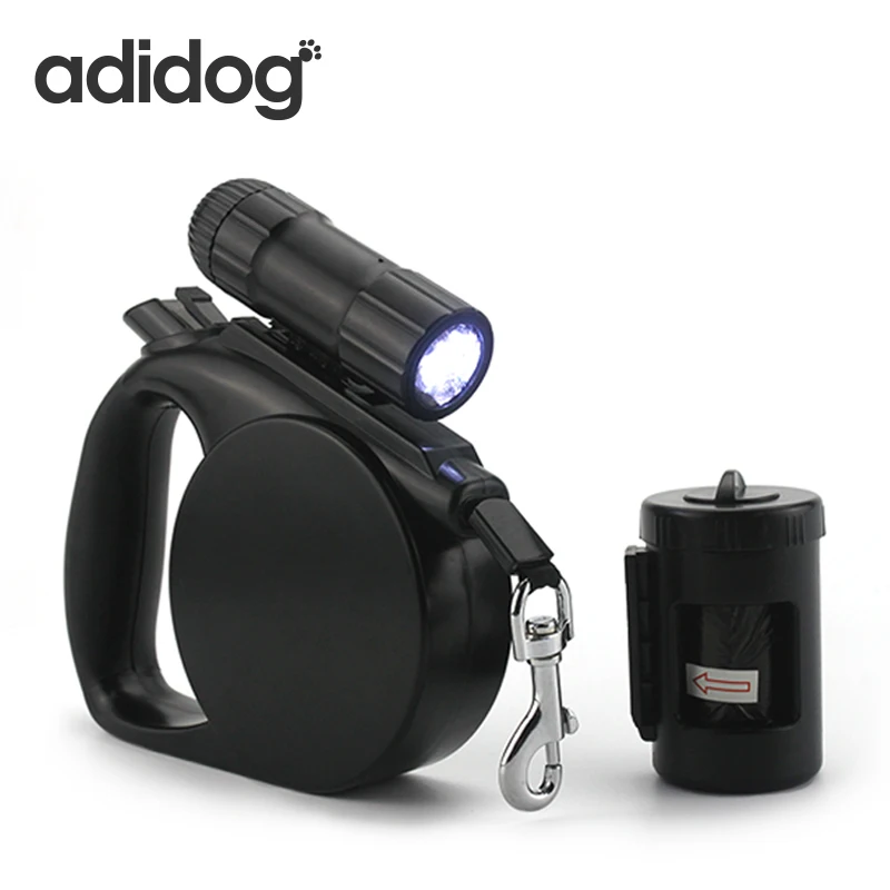 Goedkoop Hot Koop Pet Hondenlijn LED Light amp; Clean up Tas Intrekbare Leash Voor Small Medium Honden Kraag Producten harness Sterke 20 kg 4.5 m