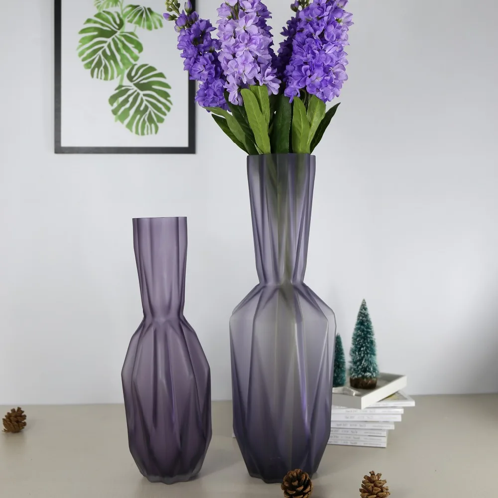 Handmade colored glass vase for decoration home decor Tabletop vases