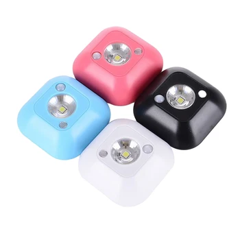 

Mini Wireless Night Light LED Infrared Motion Activated Sensor Lights Battery Powered Wall Emergency Wardrobe Cabinet Night Lamp