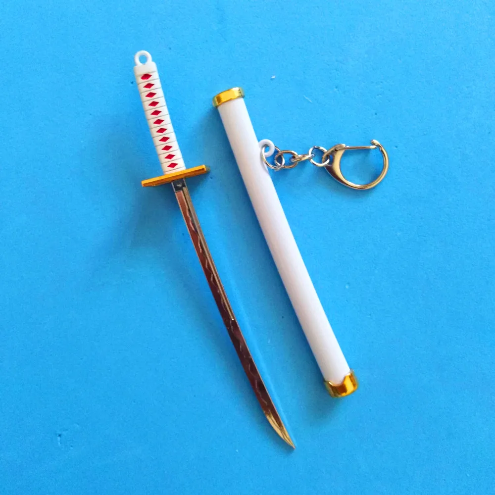 Мини Изысканная модель оружия самурайский брелок в виде меча игры фильма аниме Опора брелок Меч поясная оболочка ключ кулон подарок