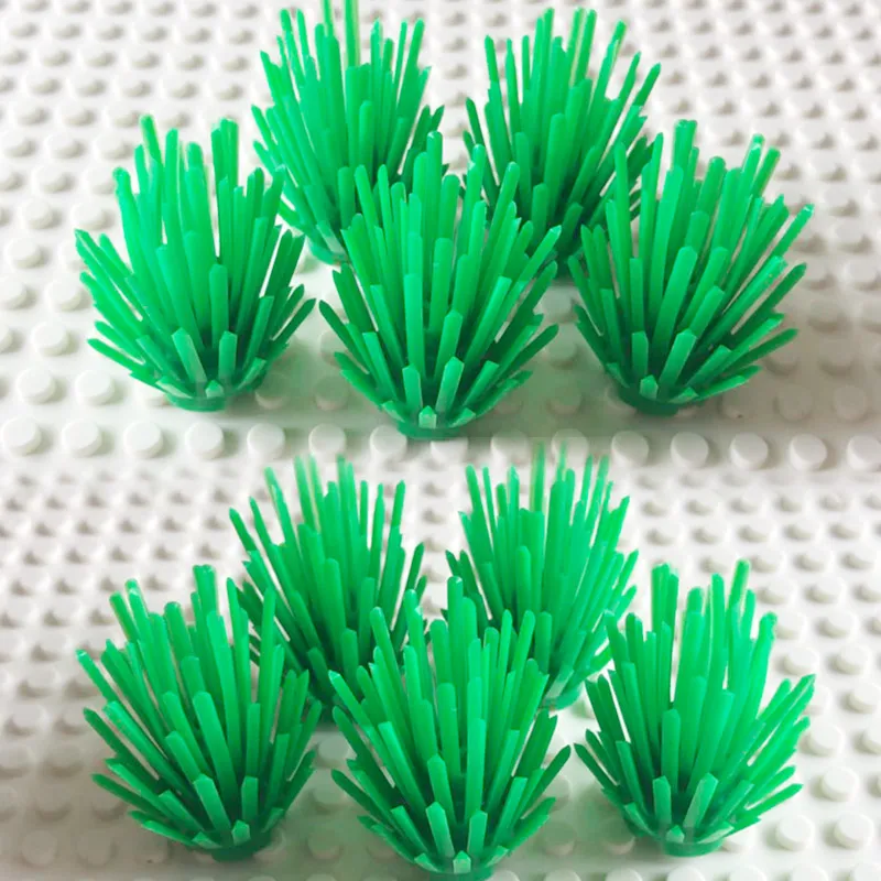 

20pcs/set DIY Bush Trees Green Plants Grass City Accessories Building Blocks Thick growth of grass Bricks Educational Child Toy