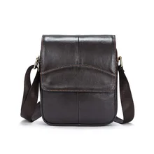 Factory direct Genuine Leather men shoulder bags compact and practical soft face Cow Leather cover men Messenger Bags