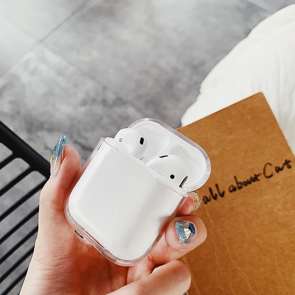 

Transparent shell Hard Cute Protective Case Cover for AirPods Earphones case