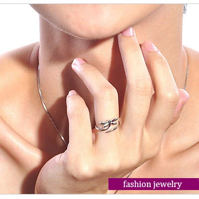 AMORUI Women Open Adjustable Wedding Rings Silver Animal Dragonfly Engagement Woman Trendy Rings Femme Fashion Jewelry Anillo