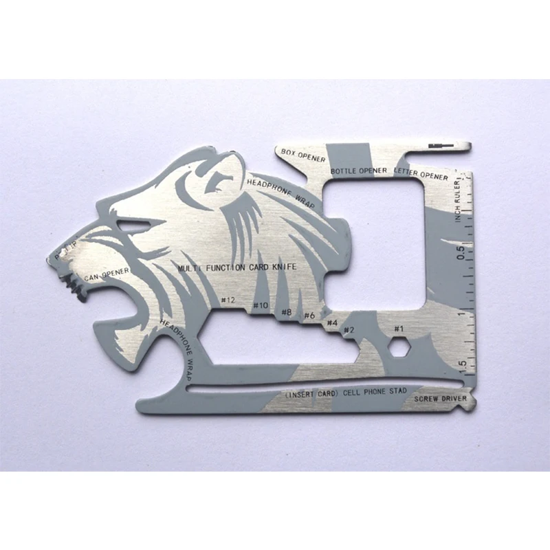 

1 pc New EDC Pocket Card Cover Stainless Steel Multi-function Ruler Knife Card Cover Outdoor Camping Sporting Tools