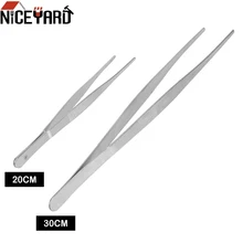 NICEYARD Пинцет из нержавеющей стали с зубцами, Прямой пинцет, длинный Пинцет для барбекю, еды, Tong, Домашний медицинский садовый кухонный инструмент для барбекю