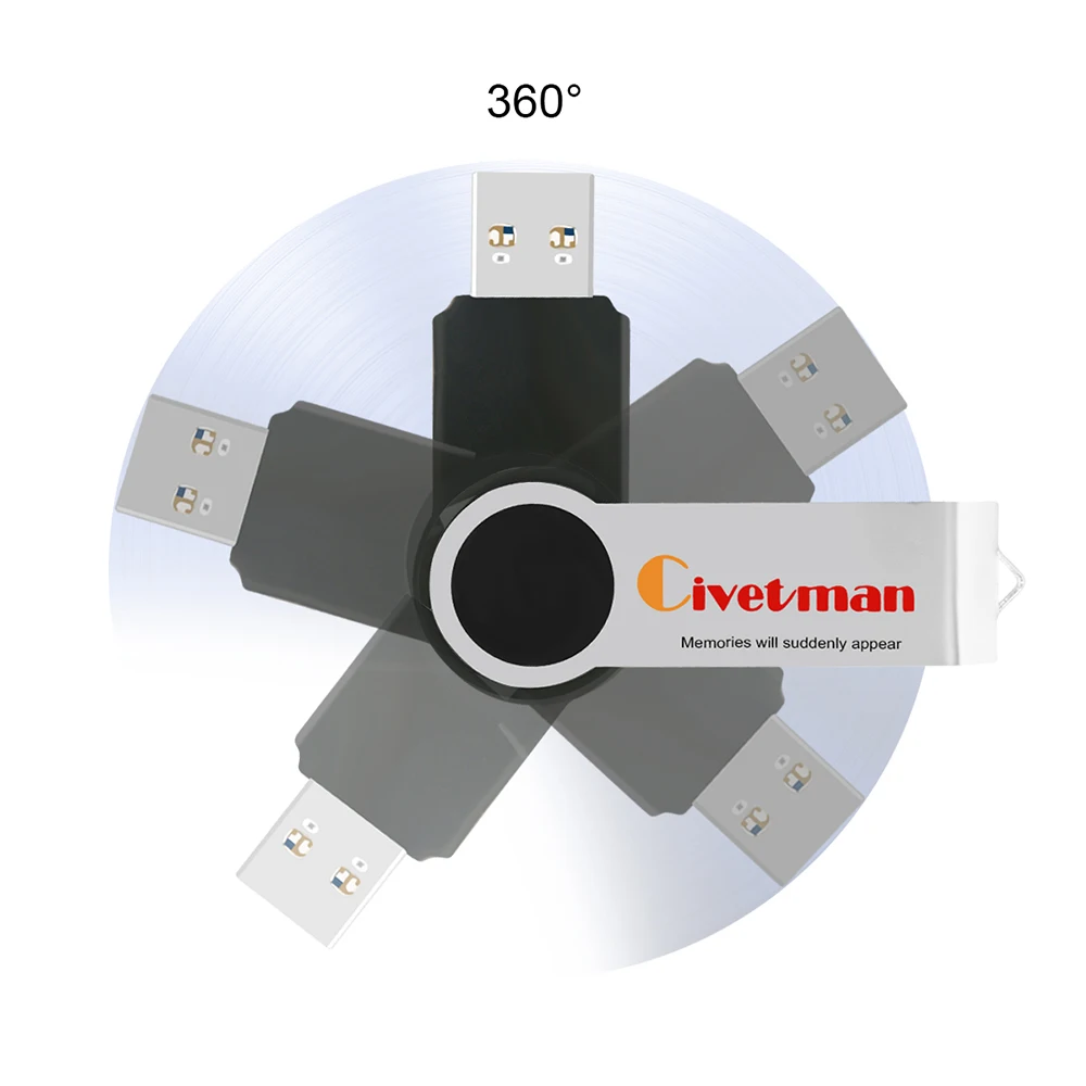 Civetman USB Флешка 32 ГБ вращающиеся металлические USB 3,0 переносной USB-накопитель 128 г Флешка высокое Скорость USB флэш-памяти 64 ГБ накопитель