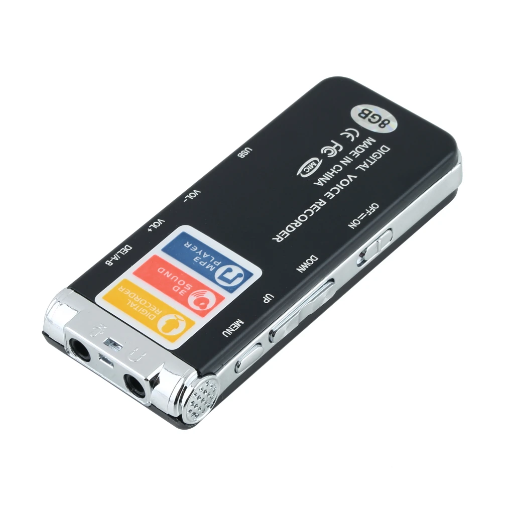Digital Voice Recorder 8GB Memory with Digital LCD Display Voice/Audio Recorder with Microphone Dictaphone with U Disk Function