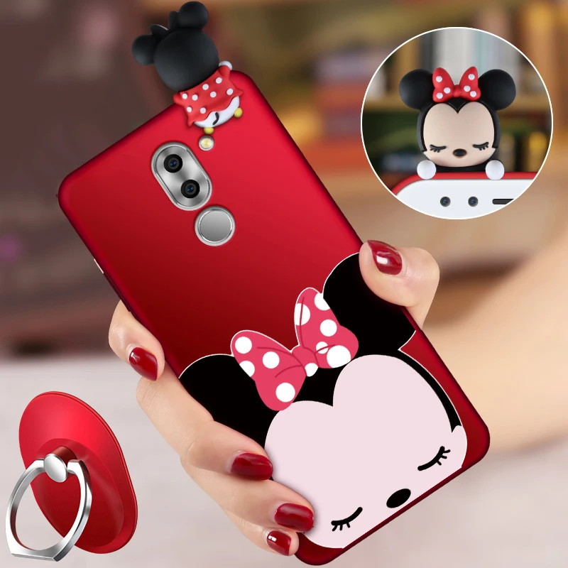 Чехол ALIVO для Huawei honor 6X с ремешком полная защита мультяшный 3d милый Силиконовый