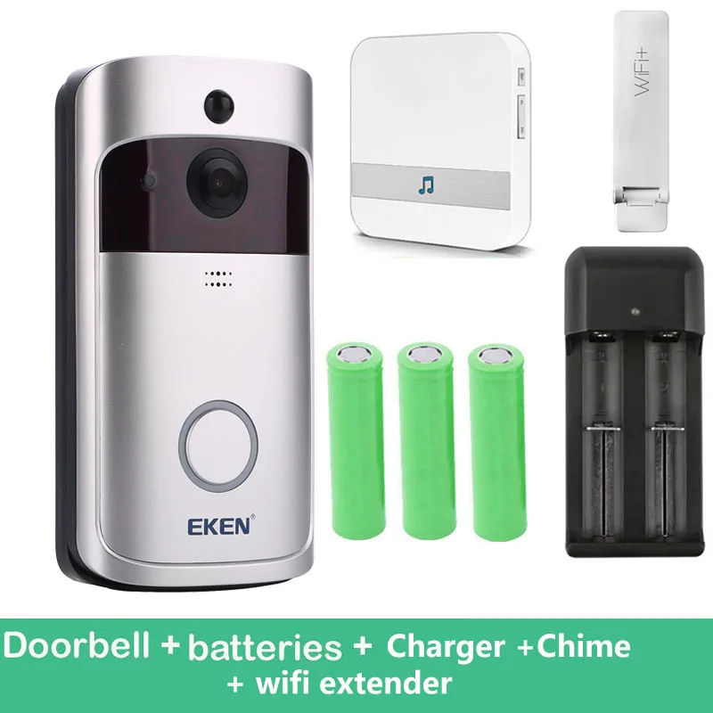 Option 6 Eken V5 смарт WiFi видео дверной звонок камера визуальный домофон с колокольчиком ночного видения IP дверной звонок беспроводная домашняя камера безопасности - Цвет: Option 6