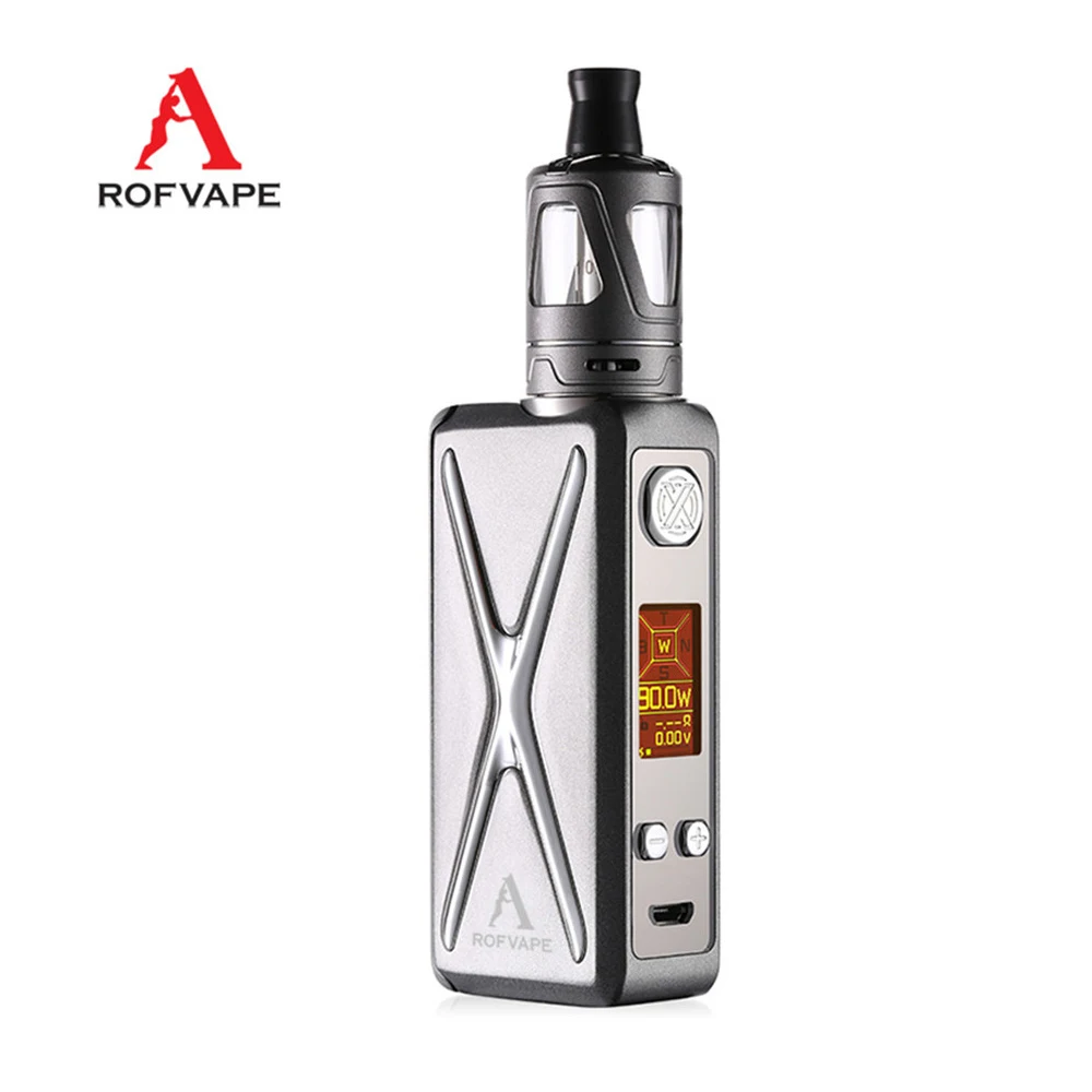 

Clearance Electronic Cigarette Kits Original Rofvape XER 90w Box Mod with 2ml Atomizer Vape Tank Temperature Control for 18650