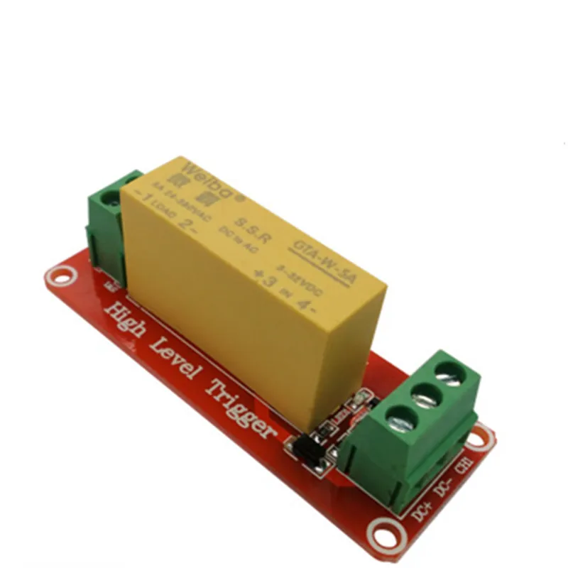 1 channel solid state relay module 5V 12V 24V high level trigger DC control AC load 5A for PLC