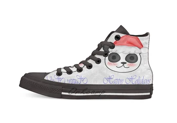 

Kawaii Christmas Panda Casual High Top Canvas shoes sneakers For Drop shipping