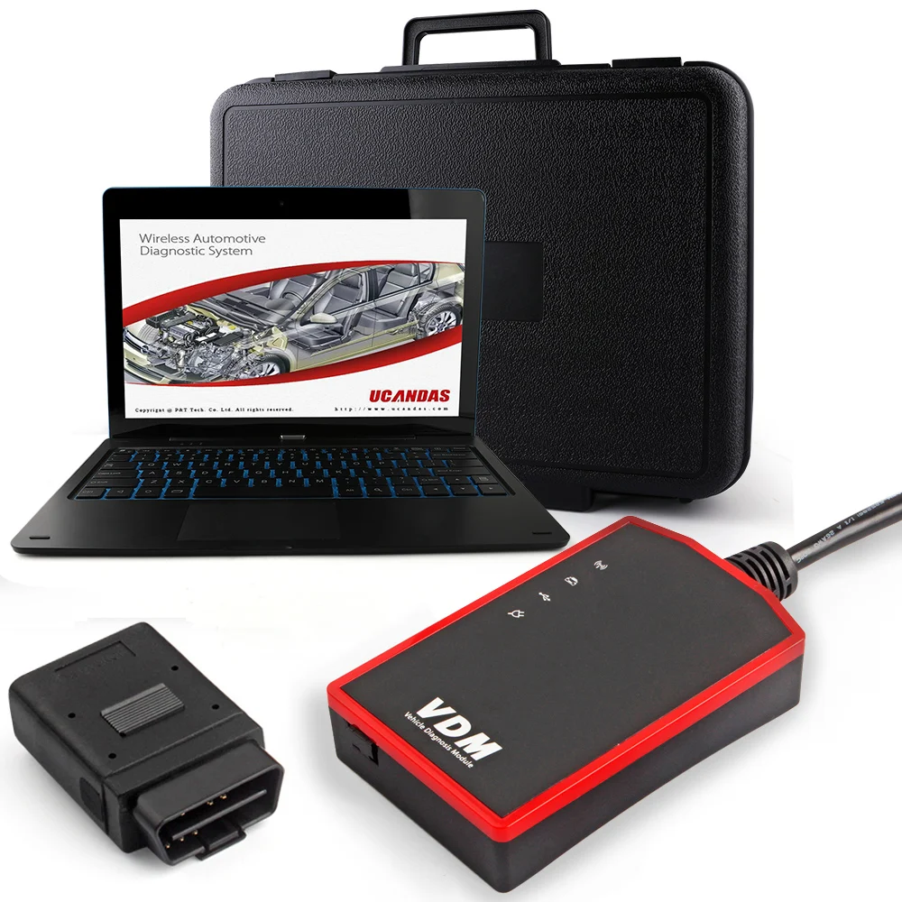 UCANDAS VDM Wifi OBD2 диагностический инструмент полная система авто ТПС масло Сервис Сброс Автомобильный сканер+ Windows Tab сканирующий Инструмент Польский