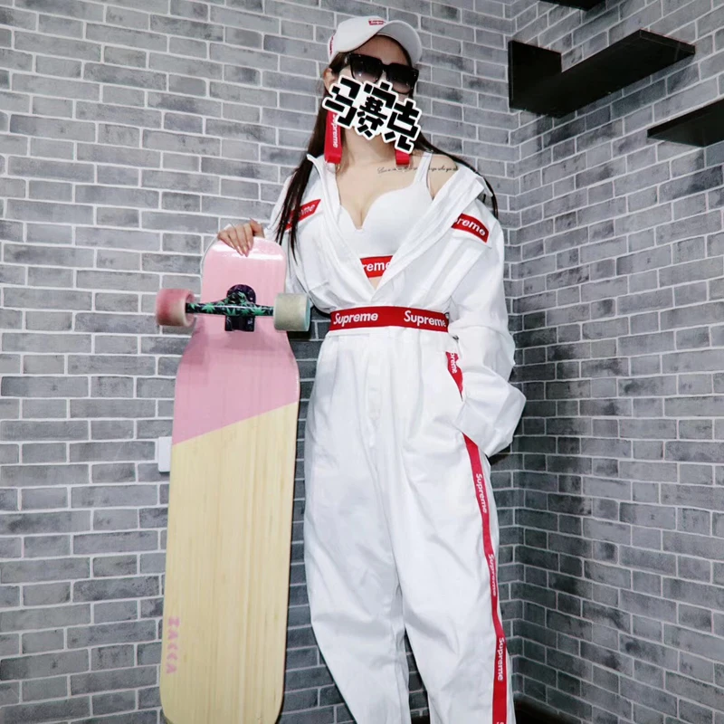 Buy Customize Lady Stage Performance Clothing Jazz Dance White Bodysuit