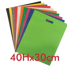 1000 шт 40x30 см экологический нетканый материал хозяйственная сумка простая без логотипа печать