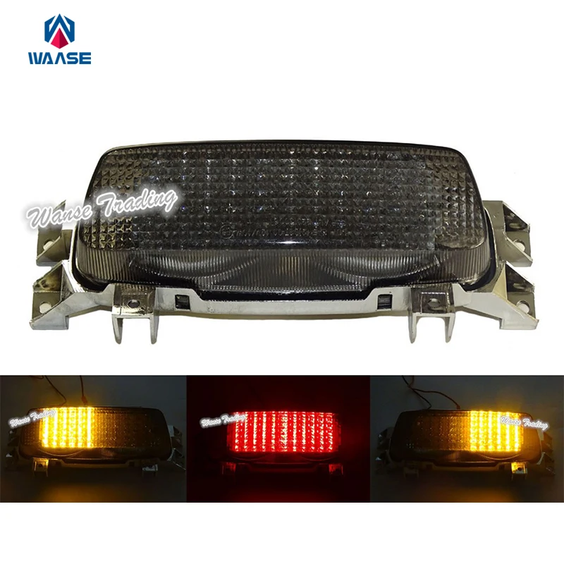 

waase For Suzuki GSXR1100 GSXR GSX-R 1100 1100W 1993 1994 1995-1998 E-Marked Rear Tail Brake Turn Signals Integrated Led Light