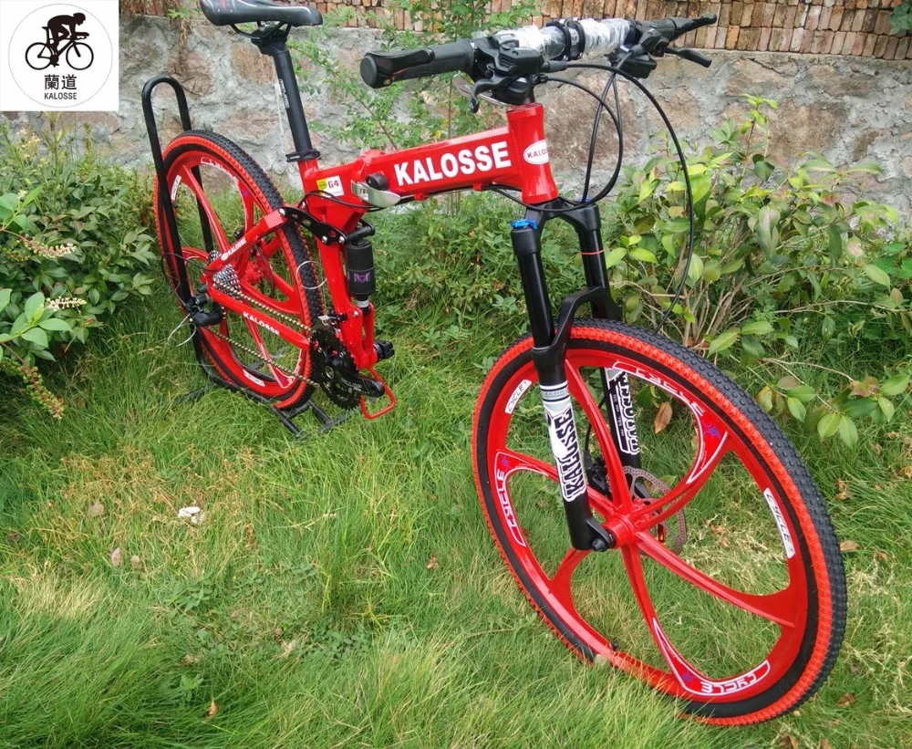 Sale Kalosse Full  suspension   mountain bicycle 30 speed  26 inch aluminum alloy  mountain bicycle mountain  bike 1