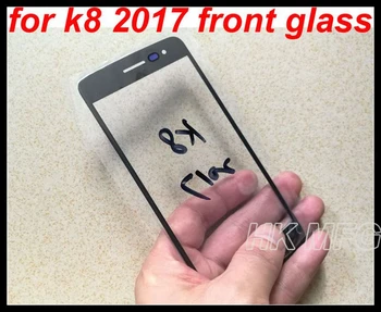 

XCHMFG k8 2017 Front Glass For LG K8 2017 Version Touch Panel Glass Cover Front Screen Lens black white DHL free ship