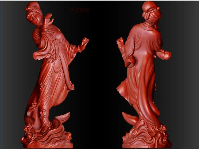 3D модель для ЧПУ резная Статуэтка скульптурная машина в формате STL китайская