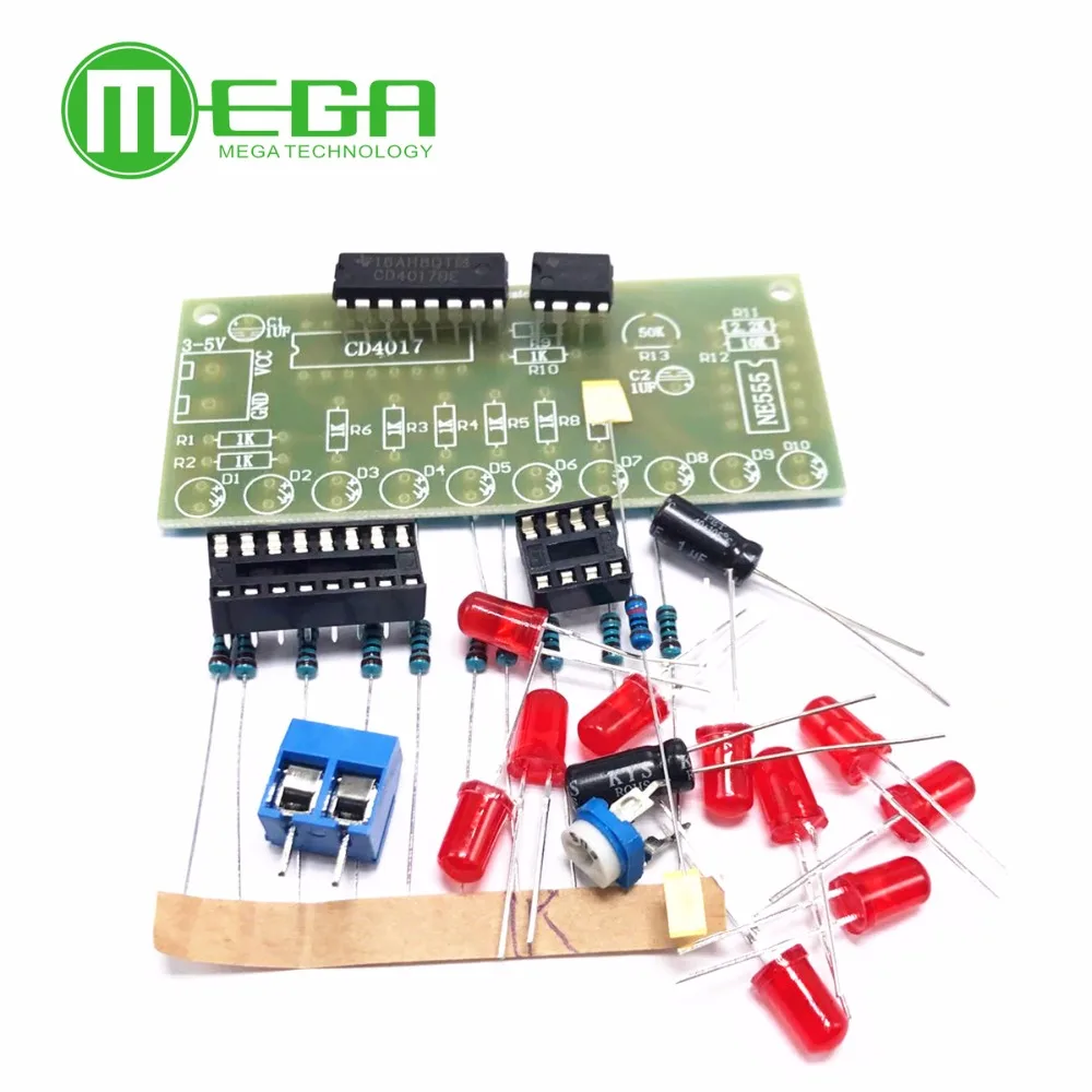 Обучающие наборы NE555 + CD4017 светодиодный модуль мигающего света для Arduino генерация