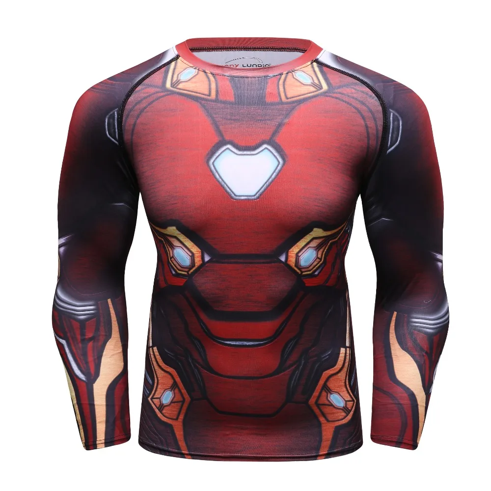 

Winter Soldier 3D Printed T shirts Men Avengers 3 Compression Shirt 2018 Cosplay Costume Long Sleeve Crossfit Fitness Tops Male