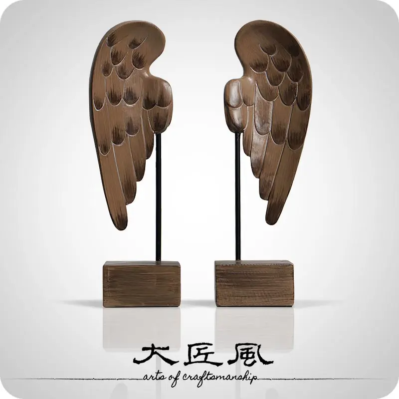 

Большая европейская ветровая древесина для старого Кабинета украшение для гостиной детские подарки поделки Ангел