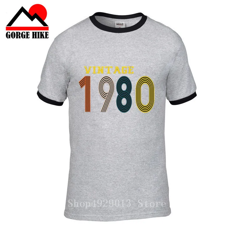 2019 Лидер продаж Летний стиль сделано в 1980 году Винтажная футболка для