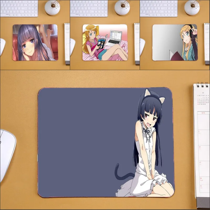 Коврик для мыши Mairuige The Hot Anime Oreimo с узором милый черный коврик девочек Neko Gokou Ruri и