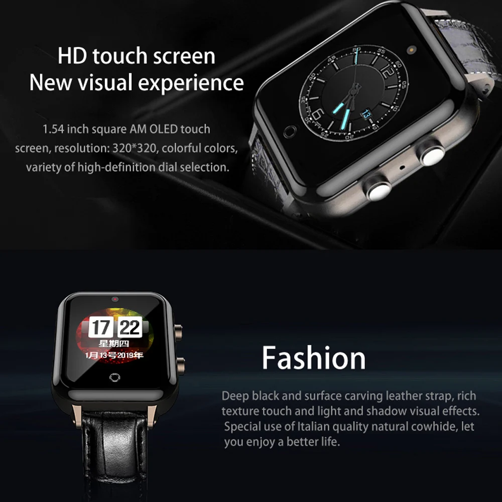 696 M5 4G Smart Watch Waterproof 1+16GB SIM Network Bluetooth Sports Watch Heart Rate Monitor Fitness Tracker Smartwatch 1.54''