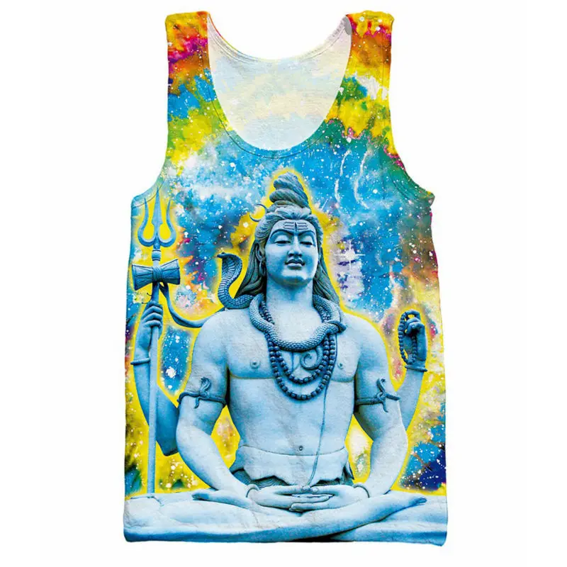 

Men Tank Tops Om Namah Shivaya Pattern Sleeveless Shirt Bodybuilding Stringer Singlets Sexy Vest Male Jersey Summer Style Tees