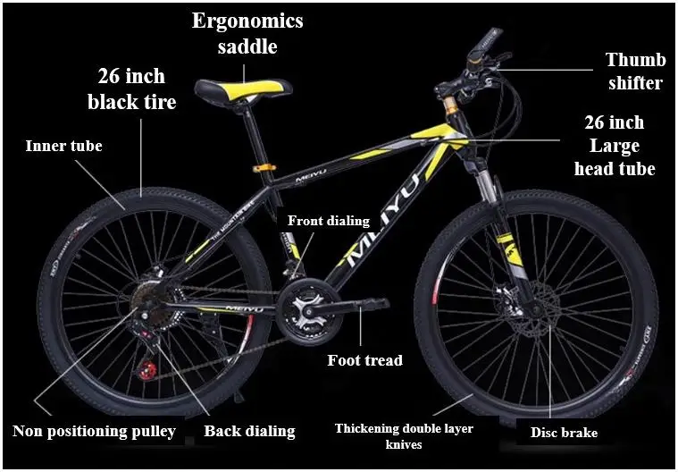 Недорогой горный велосипед 20/24 дюймовый шин 21-скорость двойной дисковые тормоза велосипеда