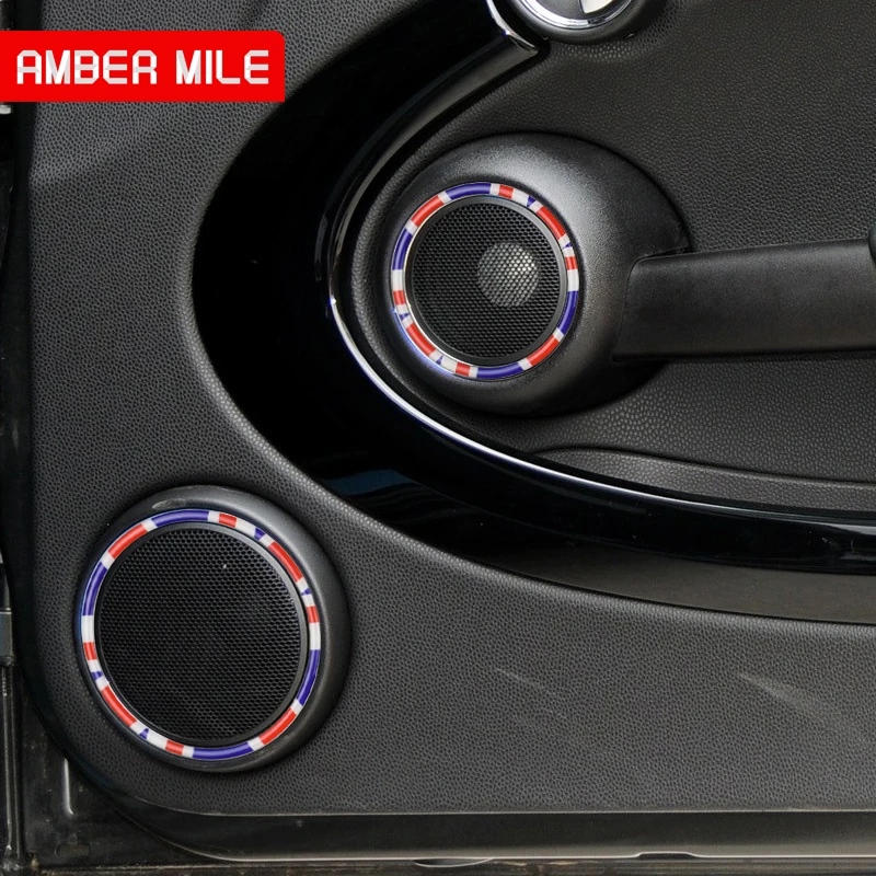 AMBERMILE для Mini Cooper R56 аксессуары Mini One R56 наклейка для Mini R55 Mini Cooper R55 Clubman дверной динамик стикер s