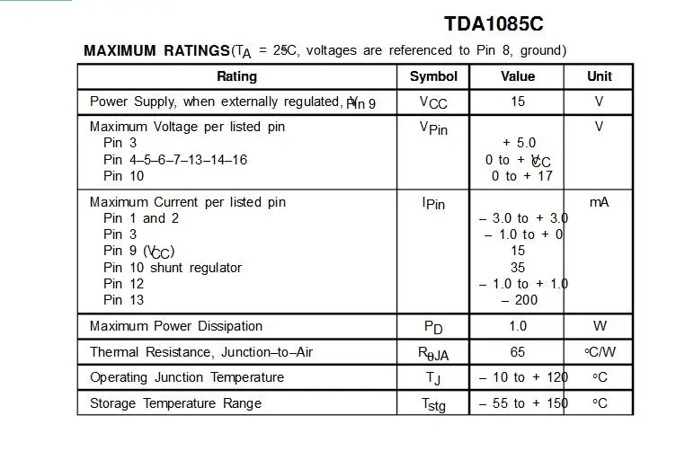 5 шт. TDA1085C DIP-16 TDA1085 TDA1085CG DIP