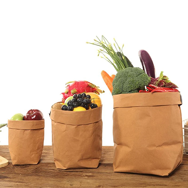 كرافت ورقة حقيبة تخزين أكياس غسل الخضروات تنمو حقيبة زهرة وعاء سلة زهور غطاء طفل الملابس لعبة المنظم