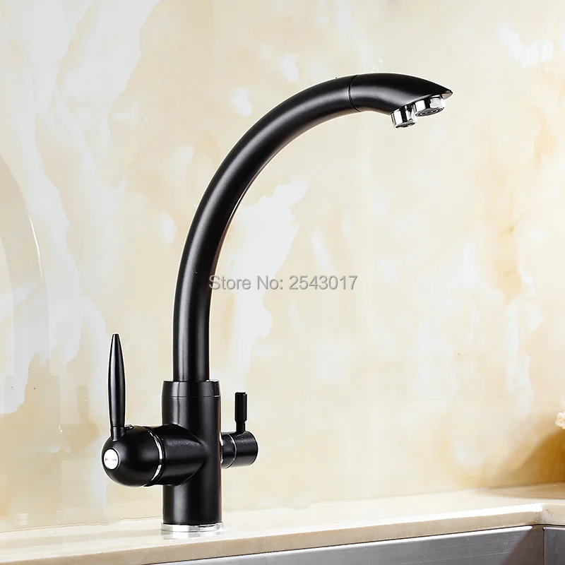 Wholesale and Retail Black Kitchen Faucet Drinking Water Swivel Faucet Hot and Cold Filter Water Taps ZR381 Wholesale and Retail Black Kitchen Faucet Drinking Water Swivel Faucet Hot and Cold Filter Water Taps ZR381