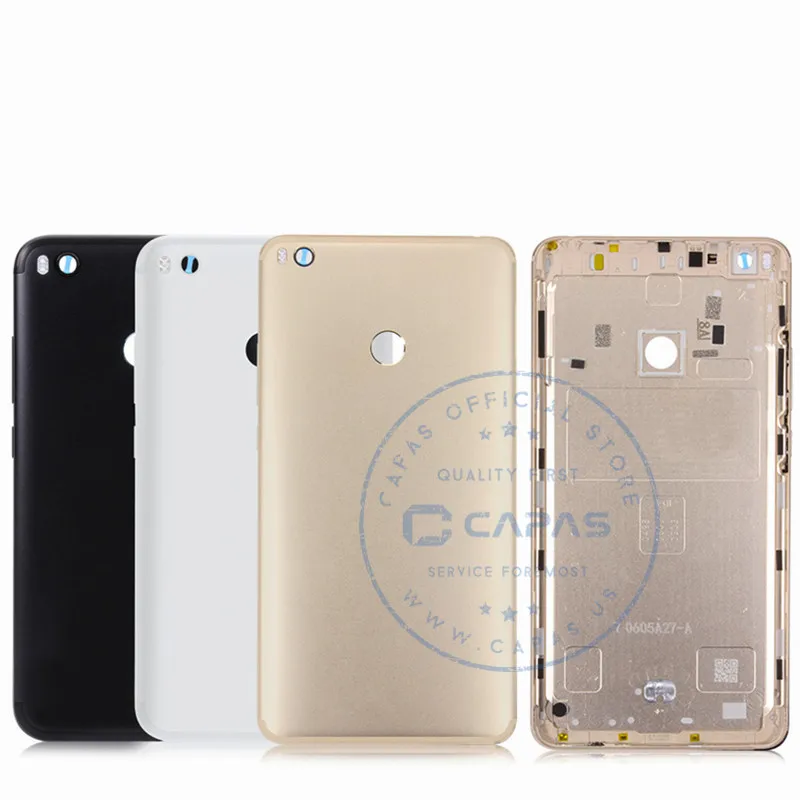 

For Xiaomi Mi Max 2 Back Cover Housing Metal Rear Battery Cover + Camera Glass + Volume Side button Key Replacement Spare Parts