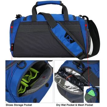 Training Gym Bags Fitness Travel Outdoor Sports Bag Handbags Shoulder Dry Wet shoes For Women Men Sac De Sport Duffel  XA77WA 2