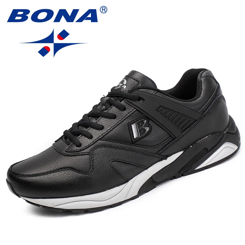 Kopen BONA Nieuwe Calssice Stijl Mannen Loopschoenen Lace Up Mannen Sportschoenen Outdoor Jogging Sneakers Schoenen Comfortabel Gratis Verzending