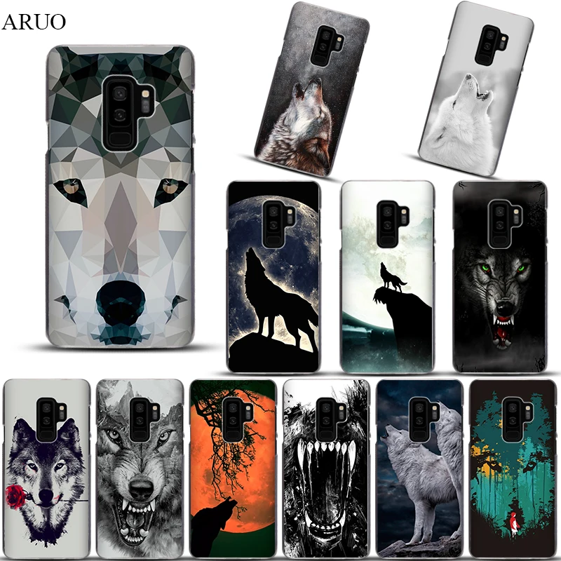 

Phone case for Samsung Galaxy S10 S10plus S10lite S9 S9plus S8plus snow wolf moon clear Hard PC matte cases for S7edge S6 S5 S4